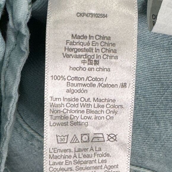 Madewell Dress Womens 2 Blue Denim Button Front Sleeveless Pockets Mini Utility - Picture 7 of 8